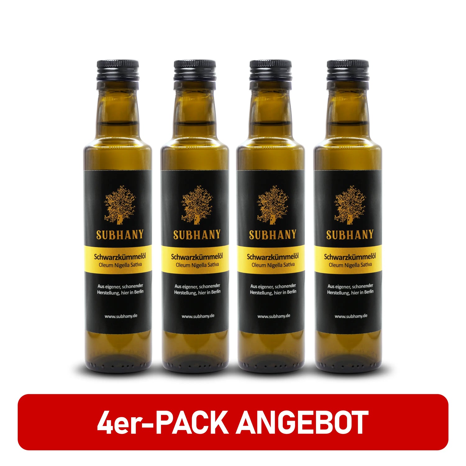 4er-Pack Schwarzkümmelöl 250ml Subhany